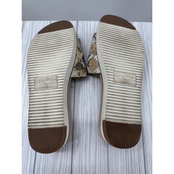 SAM EDELMAN Sz 9 M‎ Sandals Sport Slide Adaley Beige Woven Vegan Snake Comfort - Picture 9 of 11